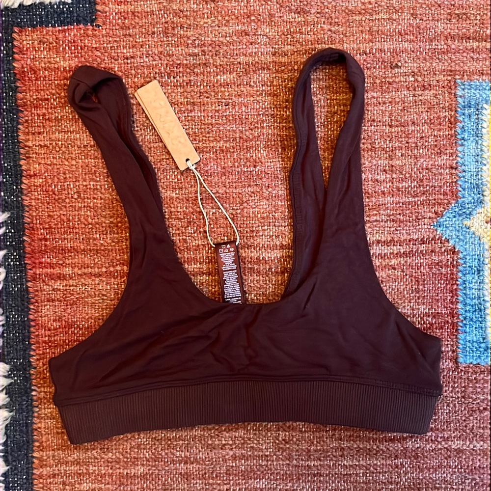 NWT SKIMS Sleep Bralette in Cocoa - XS